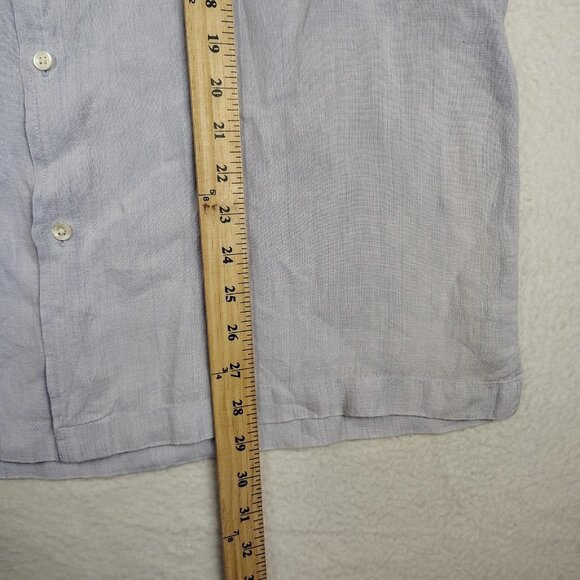 Banana Republic  Linen Shirt Mens Large Light Blue - Picture 5 of 8